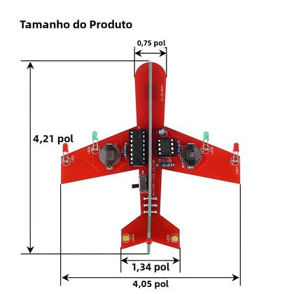 Imagem de Kit Eletrônico DIY De Pequeno Avião CD4017 Lâmpada De Fluxo LED Montagem De PCB Prática Científica