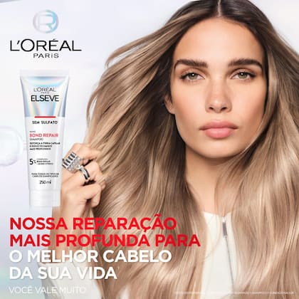 Imagem de Kit Elseve Bond Repair Shampoo 250ml Condicionador 200ml e Tratamento Pré Shampoo Sachê 7ml