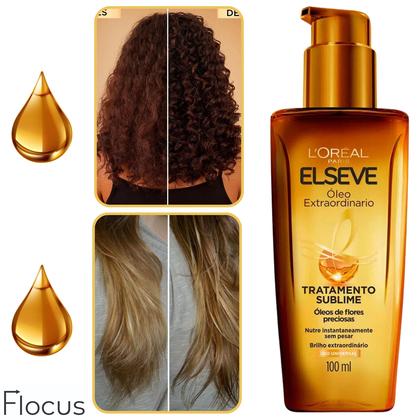 Imagem de Kit Elseve Elixir Glycolic Gloss Óleo Extraordinário Loreal Paris Acidificante Antifrizz Brilho Botox Capilar
