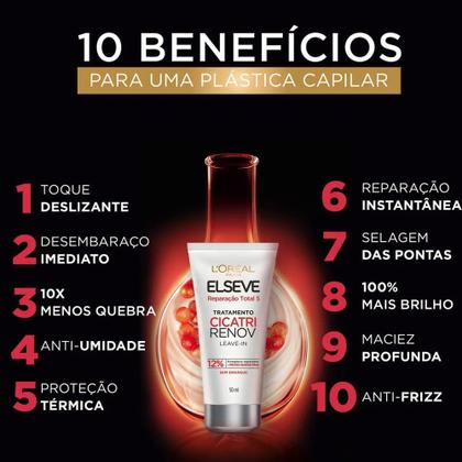 Imagem de Kit Elseve Leave-In Cicatri Renov 50ml + Óleo Extraordinário 100ml