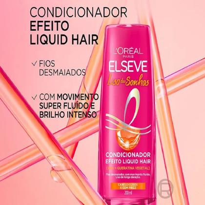 Imagem de Kit Elseve Liso dos Sonhos Shampoo + Condicionador + Sérum