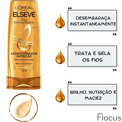 Imagem de Kit Elseve Oleo Extraordinário Loreal Paris Creme de Tratamento Nutritivo Mascara