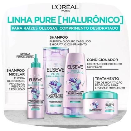 Imagem de Kit Elseve Pure Hialurônico Shampoo Micelar Antioleosidade