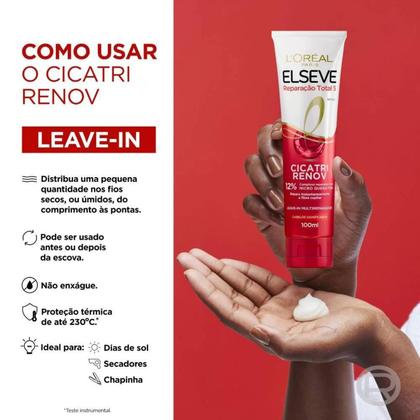 Imagem de Kit Elseve Sérum Leave In Cicatri Renov Elixir Glycolic