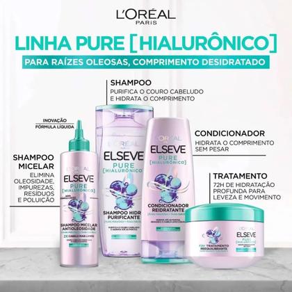 Imagem de Kit Elseve Shampoo 375ml + Condicionador Hialurônico Pure 170ml