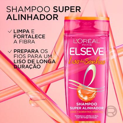 Imagem de Kit Elseve Shampoo + Condicionador Liso Dos Sonhos Liquid Hair 400ml cada