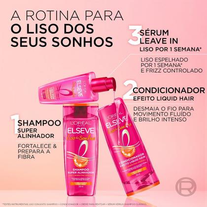 Imagem de Kit Elseve Shampoo + Condicionador Liso Dos Sonhos Liquid Hair 400ml cada