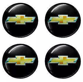 Imagem de Kit Emblema Calota Roda Gm Chevrolet Resinado 48mm Jogo