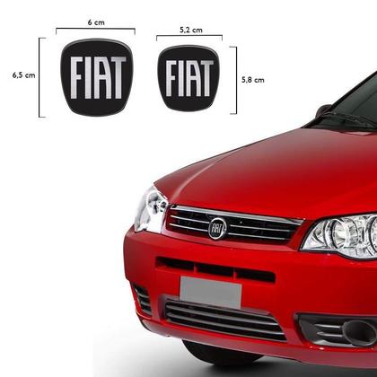 Imagem de Kit Emblema Palio Fire Economy 10/17 Adesivo Black Piano