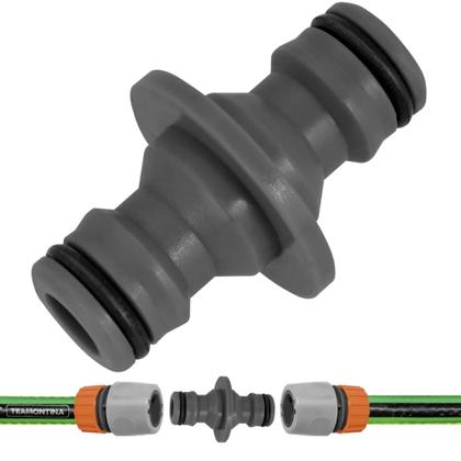Imagem de Kit Emenda Mangueira 1 Conector Duplo e 2 Engate Rápido - extensão de emendar Conexão União