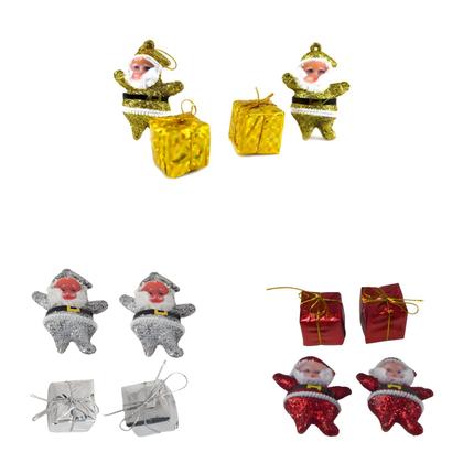 Imagem de Kit enfeite pendente papai noel com presente árvore natal