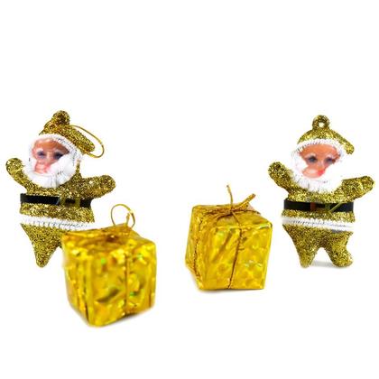 Imagem de Kit enfeite pendente papai noel com presente árvore natal