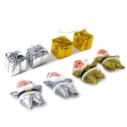 Imagem de Kit enfeite pendente papai noel com presente árvore natal