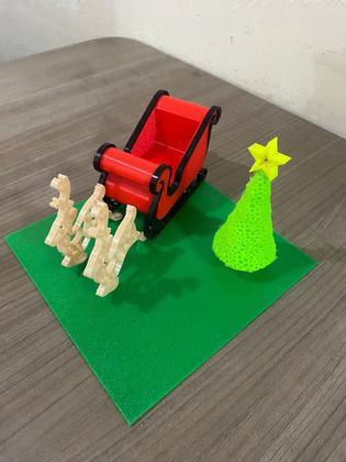 Imagem de Kit Enfeite Personalizado Natal Treno Rena Pinheiro Presente