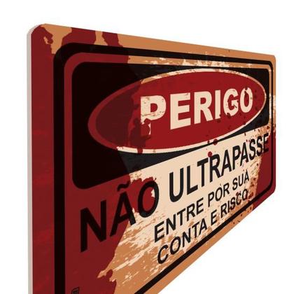 Imagem de Kit Enfeite Placas Halloween Perigo Sangue - 12 unid