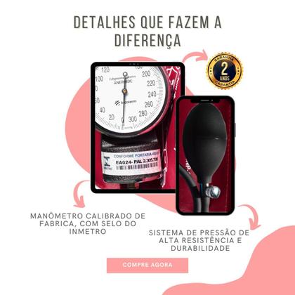 Imagem de Kit Enfermagem Academico Com Aparelho de Pressao Estetoscopio Rappaport Duplo Estagio Completo