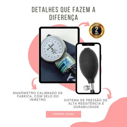 Imagem de Kit Enfermagem Academico Com Aparelho de Pressao Estetoscopio Rappaport Duplo Estagio Completo