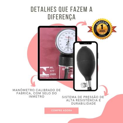 Imagem de Kit Enfermagem Acadêmico Com Aparelho de Pressão Estetoscópio Rappaport Duplo Estampado Estágio Completo