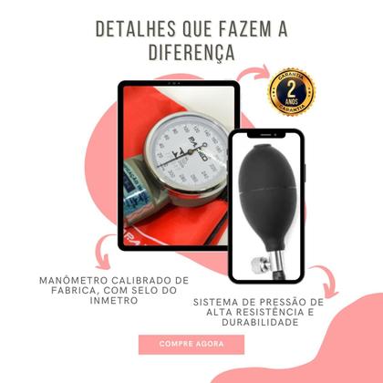 Imagem de Kit Enfermagem Academico Com Aparelho de Pressao Estetoscopio Rappaport Duplo Transparente Estagio Completo