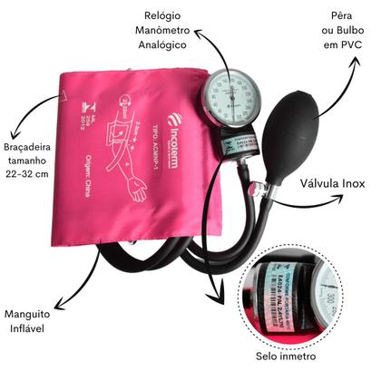 Imagem de Kit Enfermagem Academico Com Aparelho de Pressao Estetoscopio Rappaport Duplo Transparente Estagio Completo