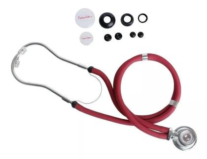 Imagem de Kit Enfermagem Aparelho De Pressão Com Estetoscópio Duplo + Termômetro + Garrote