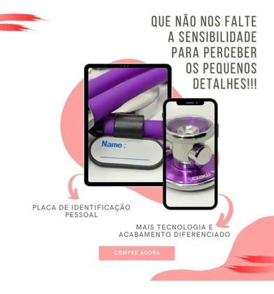 Imagem de Kit Enfermagem Com Aparelho De Pressão Manual + Estetoscópio Duplo + Bolsa P. A. MED