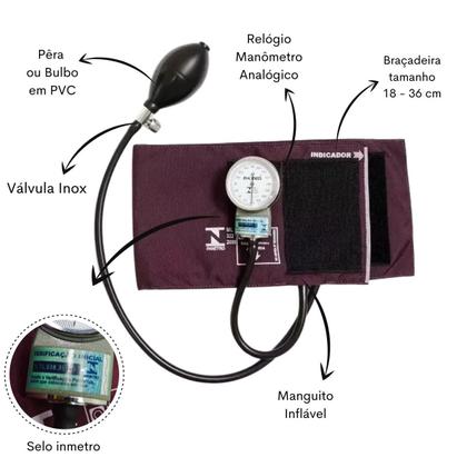 Imagem de Kit Enfermagem Completo Bolsa Estagio Aparelho Pressao Estetoscopio Esteto Rappaport