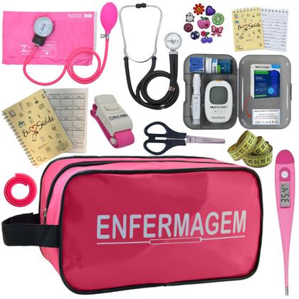 Imagem de Kit Enfermagem Completo Top + Medidor Glicose 