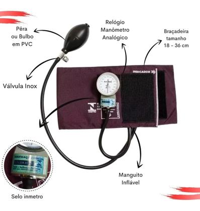 Imagem de Kit Enfermagem Medicina Com Aparelho Pressão + Esteto Pamed