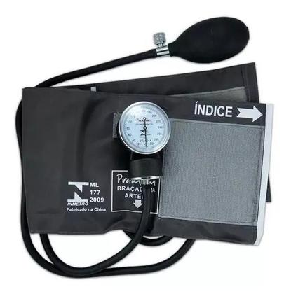 Imagem de Kit Enfermagem Medidor De Pressão Arterial + Esteto Duplo + Termometro Digital Axilar