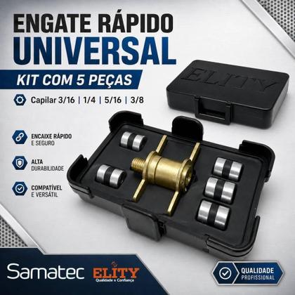 Imagem de Kit Engate Rápido 5 em 1 - 3/16 1/4 5/16 3/8"