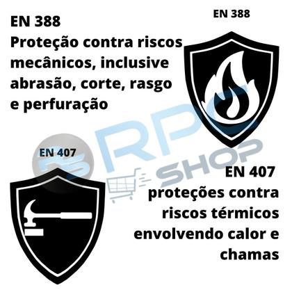 Imagem de Kit Epi Luva Multiuso Oculos Trabalho Segurança Protecao Uv Antirrisco Resistente Ca Serviços Pesado