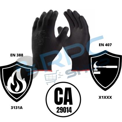 Imagem de Kit Epi Luva Multiuso Oculos Trabalho Segurança Protecao Uv Antirrisco Resistente Ca Serviços Pesado