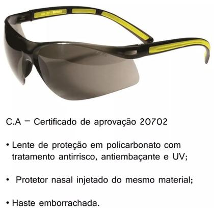 Imagem de Kit Epi Luva Multiuso Oculos Trabalho Segurança Protecao Uv Antirrisco Resistente Ca Serviços Pesado