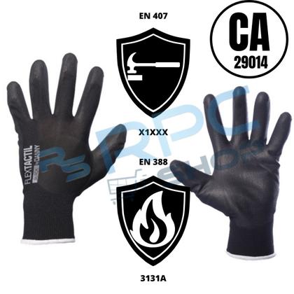 Imagem de Kit Epi Oculos Dieletrico Uv Luva Antiestatica Pu Multi Tato Tricotada Anti Corte Antiderrapante Ca