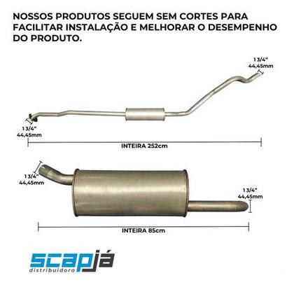 Imagem de Kit Escap Abafador + Silencioso Ipanema 1.8 2.0 8v 1989 1996