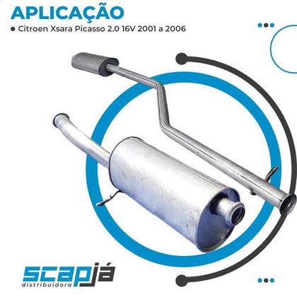 Imagem de Kit Escap Abafador + Silencioso Xsara Picasso 2.0 16v 01 06