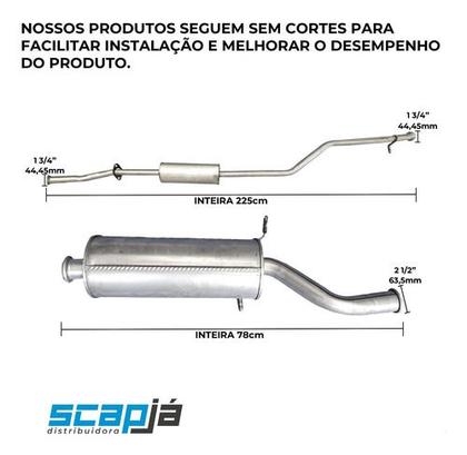 Imagem de Kit Escap Abafador + Traseiro Xsara Picasso 1.6 16v 2005 12