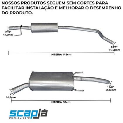 Imagem de Kit Escapament Abafador + Silencioso Corsa Classic 1.0 05 09