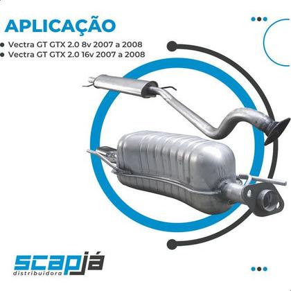 Imagem de Kit Escapamento Abafador +silencioso Vectra Gt Gtx 2.0 07 08