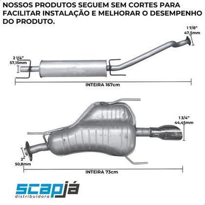 Imagem de Kit Escapamento Abafador +silencioso Vectra Gt Gtx 2.0 07 08