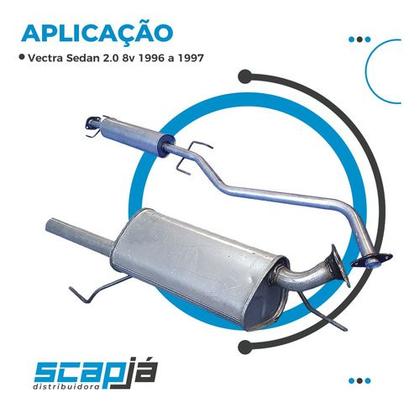 Imagem de Kit Escapamento Abafador + Silencioso Vectra Sedan 2.0 96 97
