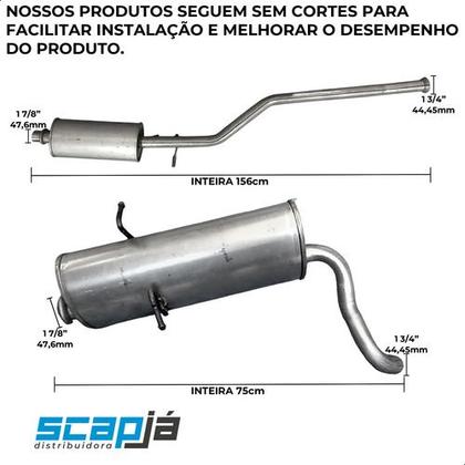 Imagem de Kit Escapamento Abafador + Traseiro Berlingo 1.8 1998 A 2001