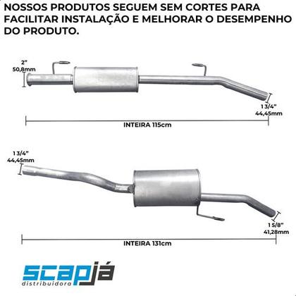 Imagem de Kit Escapamento Abafador + Traseiro Clio Sedan 1.6 16v 01 08