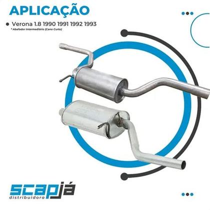 Imagem de Kit Escapamento Abafador + Traseiro Verona 1.8 90 91 92 93