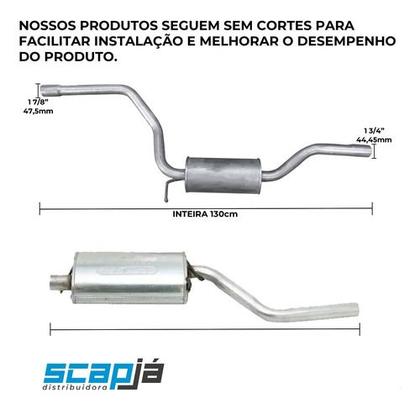 Imagem de Kit Escapamento Abafador + Traseiro Verona 1.8 90 91 92 93