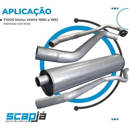 Imagem de Kit Escapamento Completo F1000 Motor Mwm 1980 A 1992