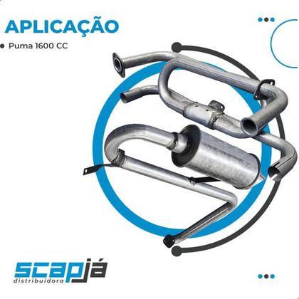 Imagem de Kit Escapamento Esportivo + Traseiro C/ Turbinho Puma 1600