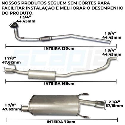 Imagem de Kit Escapamento Silencioso Agile 09 2010 2011 2012 2013 2014