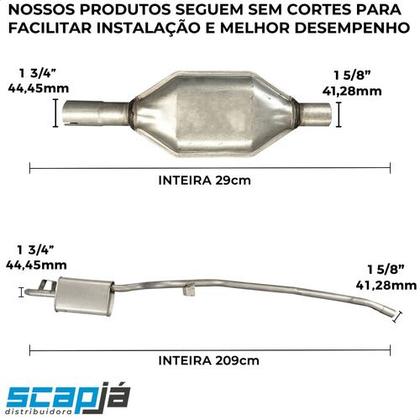 Imagem de Kit Escapamento Silencioso Ford Belina 1.4 E 1.6 1978 A 1988